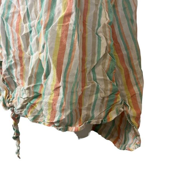 Foxcroft Womens Fox Croft Striped Linen Sleeveless Tie Front Button Up Top 24W - Picture 10 of 16